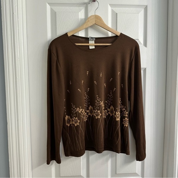 Y2K Matching Set Skirt Top Brown Fairy Modest Casual Vintage Size Small - Picture 3 of 9